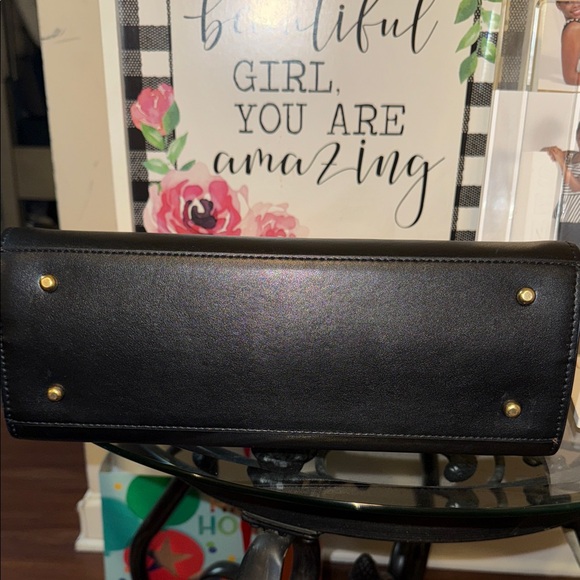 Tory Burch Black Satchel with Gold Accents - Picture 8 of 10